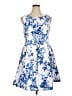 Jessica Howard 100% Polyester Floral Blue Cocktail Dress Size 14 - photo 1