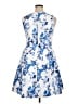 Jessica Howard 100% Polyester Floral Blue Cocktail Dress Size 14 - photo 2
