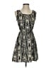 Indulge 100% Polyester Graphic Gray Casual Dress Size S - photo 1
