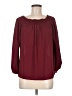Timing 100% Polyester Burgundy 3/4 Sleeve Blouse Size M - photo 1