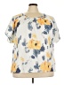 Unbranded 100% Polyester Yellow Short Sleeve Blouse Size 4X - photo 1