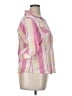 Croft & Barrow 100% Cotton Color Block Pink 3/4 Sleeve Button-Down Shirt Size XL - photo 4