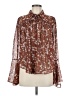 Dress Forum 100% Polyester Brown Long Sleeve Blouse Size M - photo 1