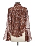 Dress Forum 100% Polyester Brown Long Sleeve Blouse Size M - photo 2