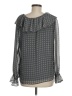Ann Taylor LOFT 100% Polyester Gray Long Sleeve Blouse Size M - photo 2