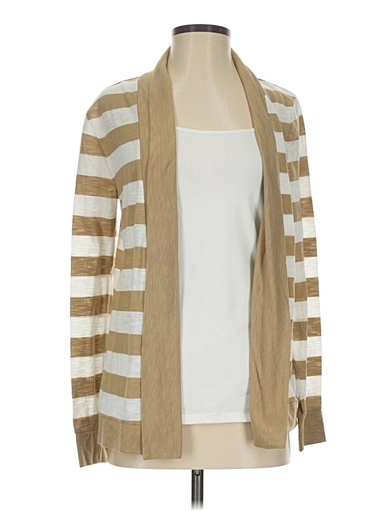 Pre-owned Banana Republic Factory Store Cardigan Sweater In Tan