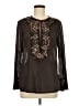 Chico's Brown Long Sleeve Henley Size Med (1) - photo 1