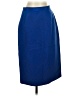 Unbranded 100% Silk Solid Blue Silk Skirt Size 4 - photo 1