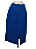 Unbranded 100% Silk Solid Blue Silk Skirt Size 4 - photo 2
