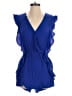 Skies Are Blue 100% Polyester Solid Blue Romper Size M - photo 1