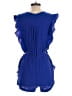 Skies Are Blue 100% Polyester Solid Blue Romper Size M - photo 2