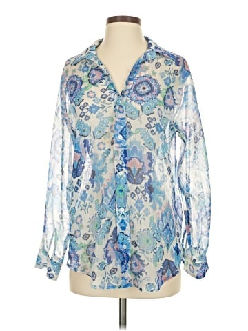 Lavender Brown 3/4 Sleeve Blouse (view 1)