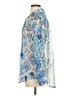 Lavender Brown 100% Polyester Paisley Blue 3/4 Sleeve Blouse Size S - photo 5