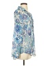 Lavender Brown 100% Polyester Paisley Blue 3/4 Sleeve Blouse Size S - photo 4