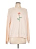 Forever 21 Floral Ivory Sweatshirt Size L - photo 1
