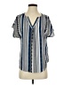 Cato 100% Polyester Blue Short Sleeve Blouse Size S - photo 1