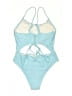 Unbranded Solid Blue One Piece Swimsuit Size M - photo 2