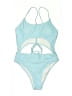 Unbranded Solid Blue One Piece Swimsuit Size M - photo 1