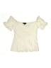 C. Luce Ivory Short Sleeve Blouse Size S - photo 1