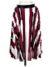 Express 100% Polyester Stripes Burgundy Casual Skirt Size XS - photo 1