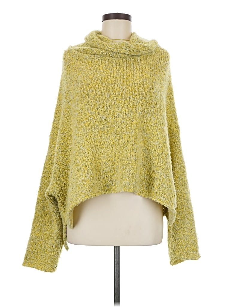 Pre-owned Free People Poncho In Yellow