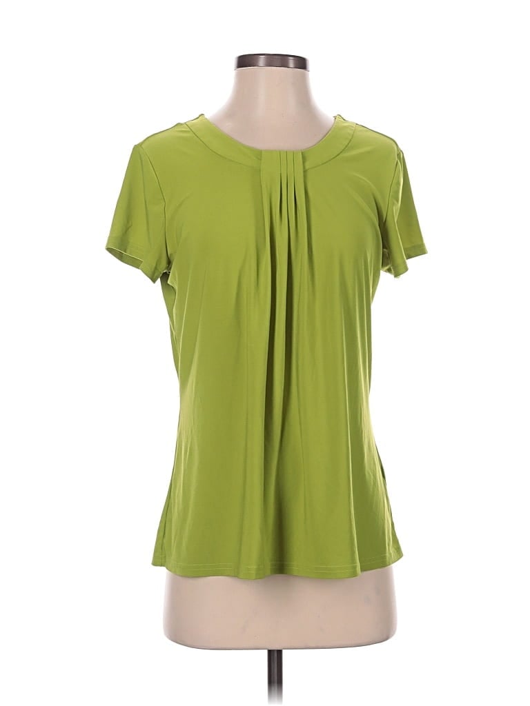 Pre-owned Doc & Amelia Short Sleeve Top Green Keyhole Neckline Tops