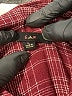 E&M Collection 100% Rayon Plaid Burgundy Long Sleeve Button-Down Shirt Size L - photo 7