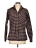 Assorted Brands Plaid Brown Long Sleeve Button-Down Shirt Size 10 (estimated) - photo 1