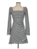 Shein 100% Polyester Houndstooth Black Cocktail Dress Size 2 - photo 1