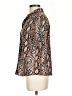 Shein 100% Polyester Animal Print Brown Short Sleeve Blouse Size S - photo 5