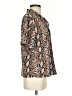 Shein 100% Polyester Animal Print Brown Short Sleeve Blouse Size S - photo 4