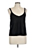 Just Fab 100% Viscose Solid Black Sleeveless Top Size L - photo 1