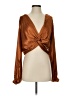 Do & Be 100% Polyester Brown Long Sleeve Blouse Size S - photo 1