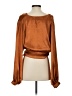 Do & Be 100% Polyester Brown Long Sleeve Blouse Size S - photo 2