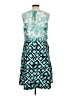 Assorted Brands Graphic Teal Blue Cocktail Dress Size EU 44 / US 14 - photo 2