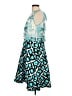 Assorted Brands Graphic Teal Blue Cocktail Dress Size EU 44 / US 14 - photo 5