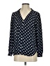 J.Crew 365 100% Polyester Polka Dots Blue Long Sleeve Blouse Size 2 - photo 1