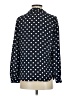 J.Crew 365 100% Polyester Polka Dots Blue Long Sleeve Blouse Size 2 - photo 2