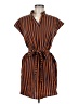 Shein Stripes Orange Casual Dress Size 6 - photo 1