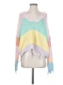 Miracle Color Block Pink Pullover Sweater Size S - photo 1
