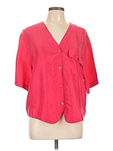 Diane Gilman Short Sleeve Silk Top (view 1)