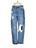 Forever 21 100% Cotton Graphic Blue Jeans Size 26 waist - photo 1