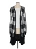 Valerie Stevens 100% Rayon Checkered-gingham Gray Cardigan Size M - photo 1