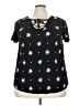 Torrid 100% Rayon Black Short Sleeve Blouse Size 3X Plus (3) - photo 1