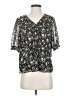 Cupcakes & Cashmere Black Short Sleeve Blouse Size S - photo 1