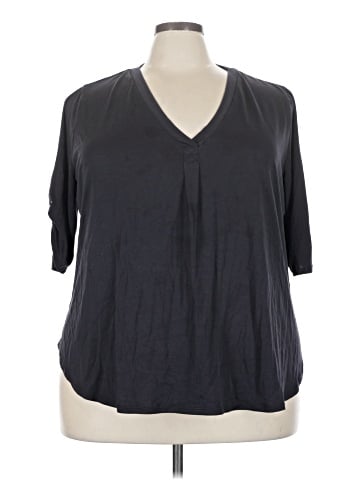 Kaari Blue 3/4 Sleeve Blouse (view 1)