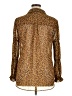Zara Animal Print Brown Long Sleeve Blouse Size XL - photo 2