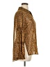 Zara Animal Print Brown Long Sleeve Blouse Size XL - photo 4