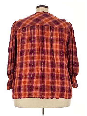 Cato 3/4 Sleeve Button-Down Shirt (view 2)
