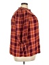 Cato Plaid Burgundy 3/4 Sleeve Button-Down Shirt Size 26 - 28 - photo 4
